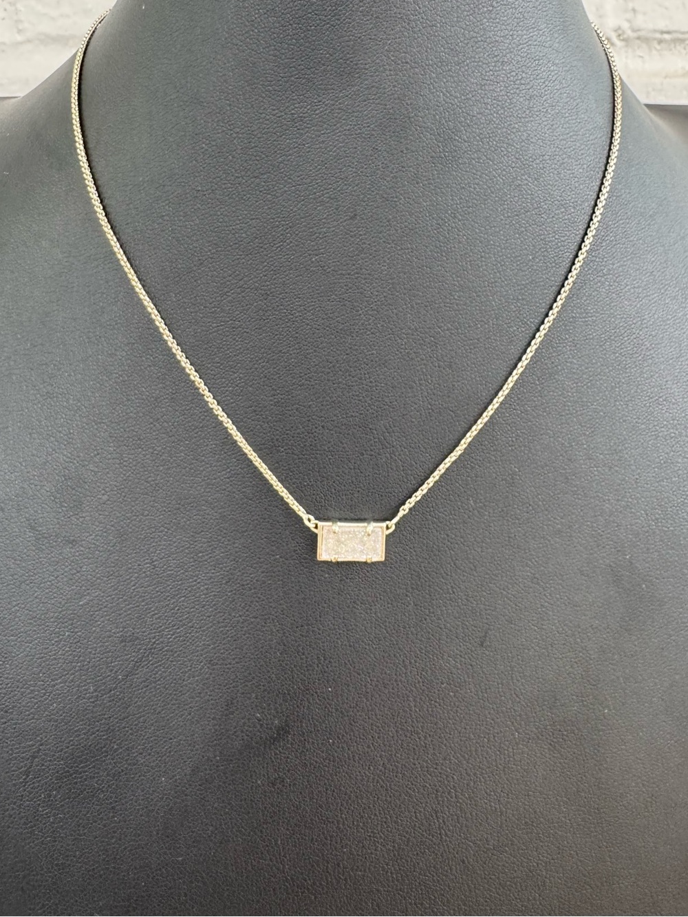 Kendra Scott Pattie Necklace in Gold & Iridescent Drusy